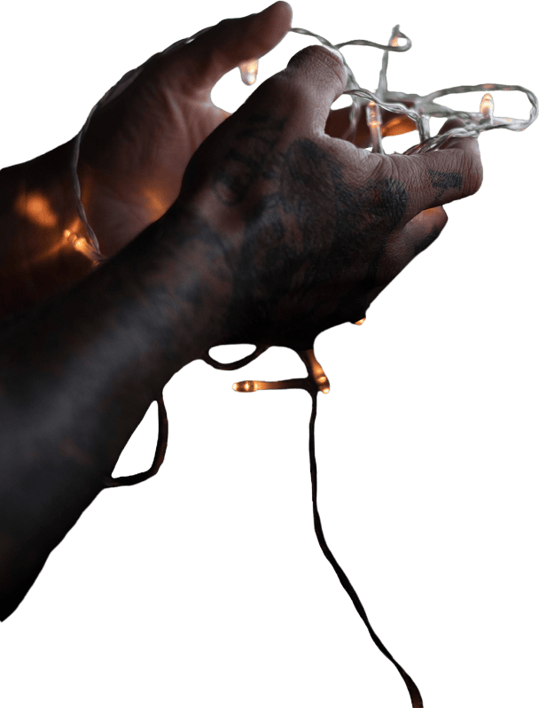 Abstract Hand Gesture by Black Person
