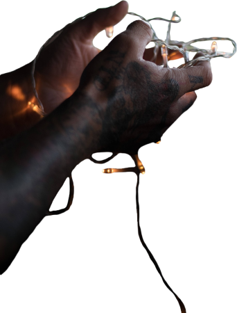 Abstract Hand Gesture by Black Person