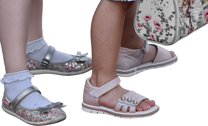 Children's Feet Wearing Sandals