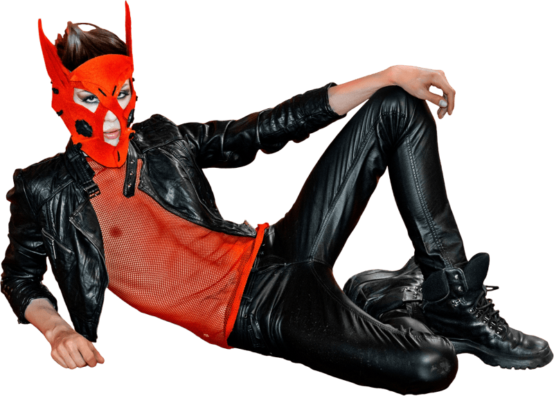 Man in Leather Outfit