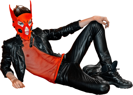 Man in Leather Outfit