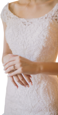 Woman in White Scoop-Neck Dress