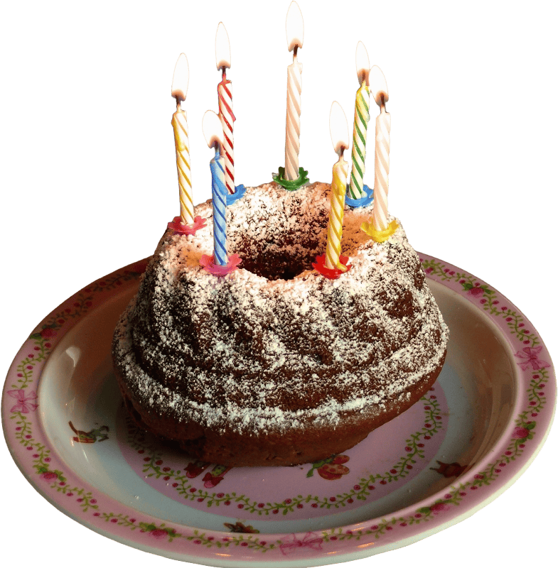 Birthday Cake with 7 Candles