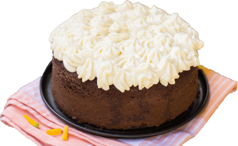 Biscuit Cake with Cream Topper