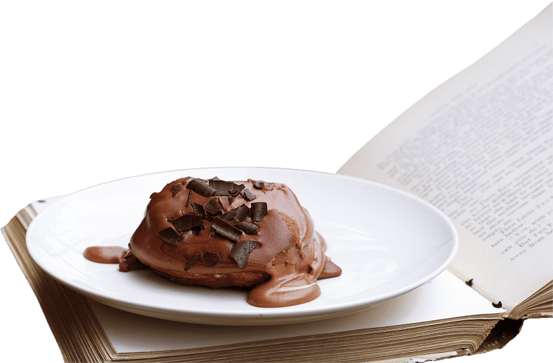 Chocolate Dessert on Book