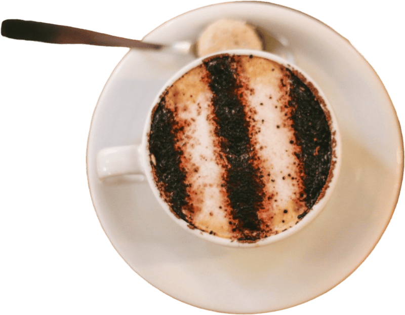Close-Up of Cappuccino Cup