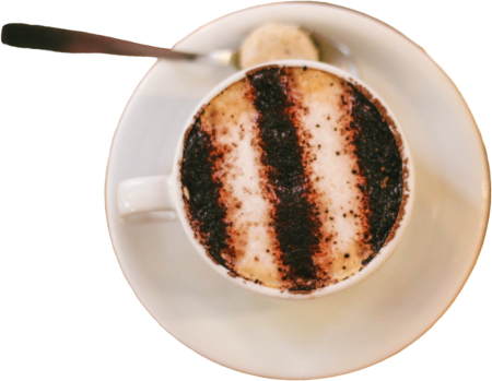 Close-Up of Cappuccino Cup