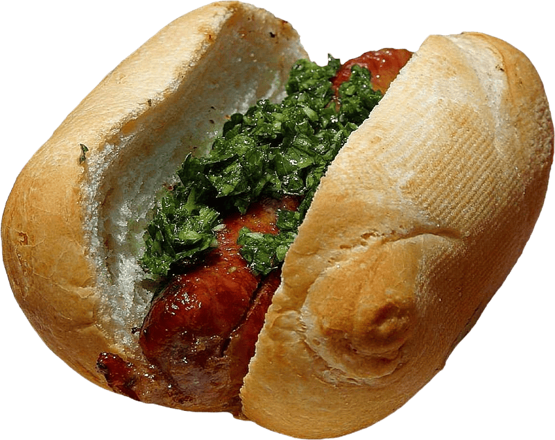 Hot Dog with Salad