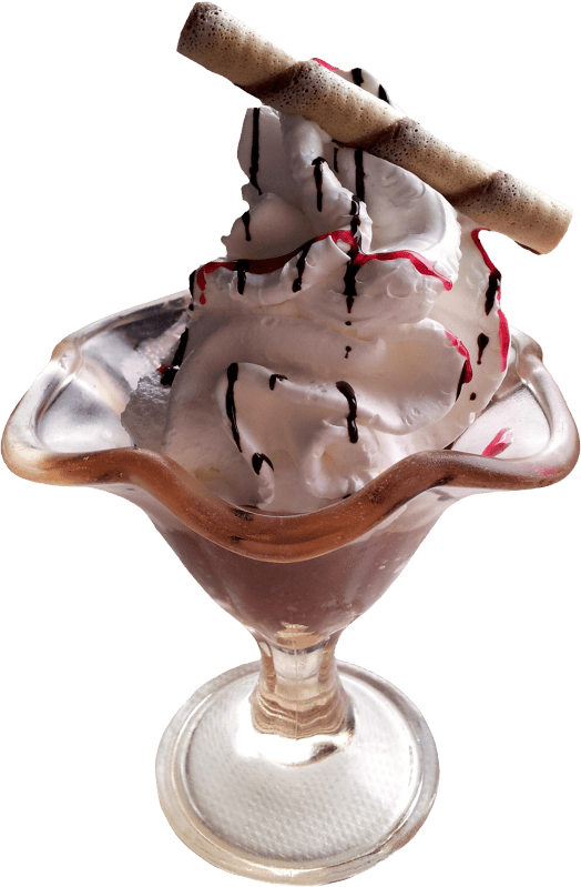 Ice Cream with Chocolate Wafer