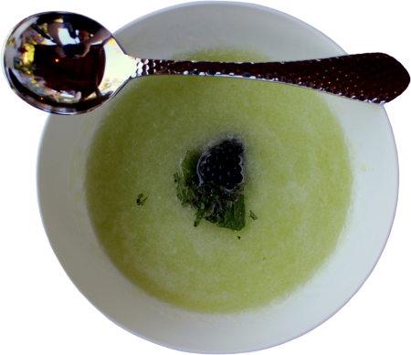 Spoon with Dessert Garnish