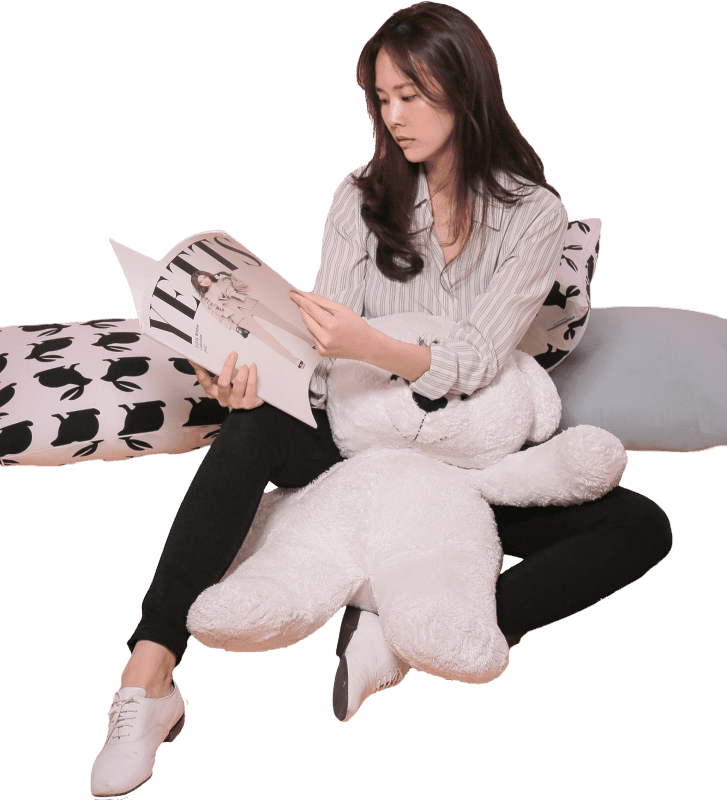 Asian Woman with Magazine