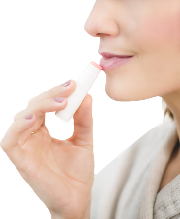 Woman Applying Lipstick