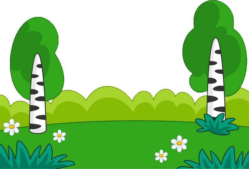 Cartoon Birch Trees