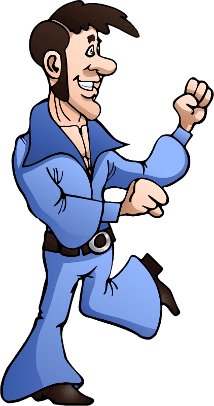 Dancing Man in Blue