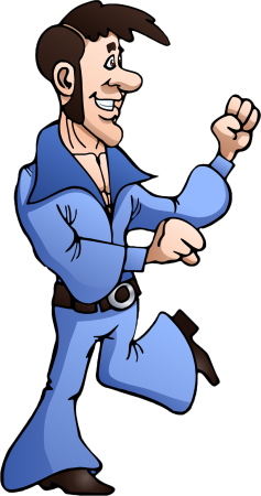 Dancing Man in Blue