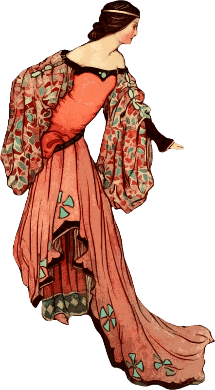 Elegant Woman in Gown