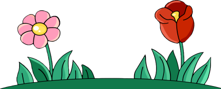 Two Cartoon Flowers