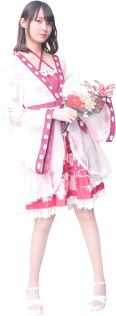 Woman in Traditional Pink Attire