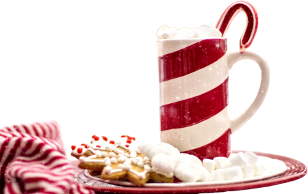 Candy Cane Mug with Treats