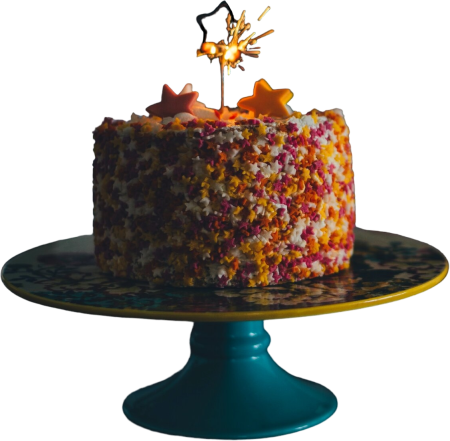 Celebration Cake with Sparkler