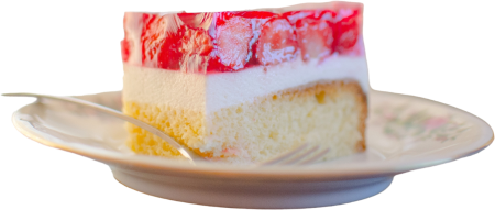 Strawberry Cake Slice