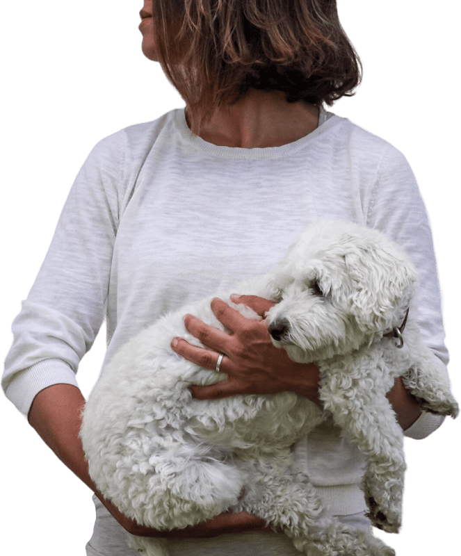 Girl Holding Poodle