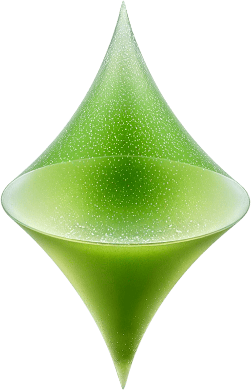 Green glass spinner