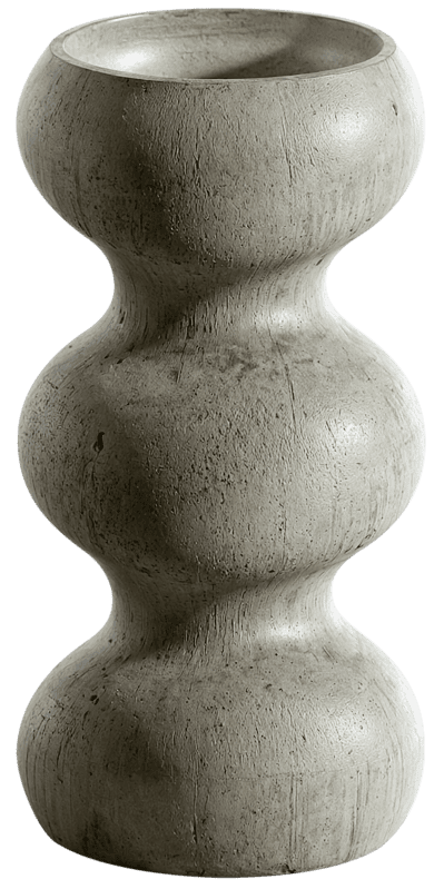 Concrete curved vase