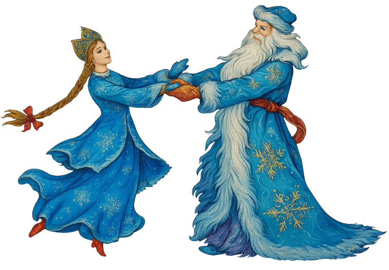 Ded Moroz and Snegurochka