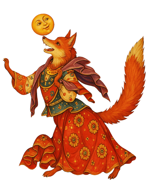Kolobok and Fox