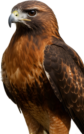 Red-Tailed Hawk in Profile