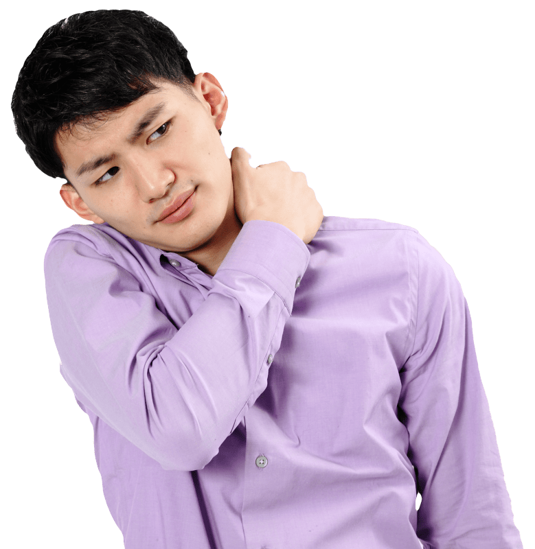 Man portrait neck