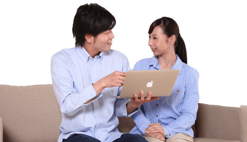 Couple laptop