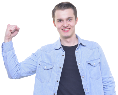 Man portrait fist