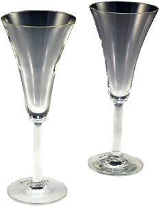 Champagne glasses used by president ford