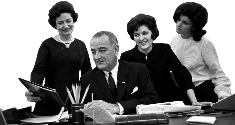 The johnsons in the oval office
