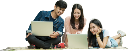 Students with laptops