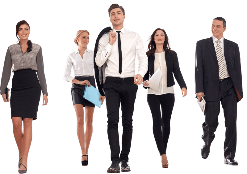 Business team walking