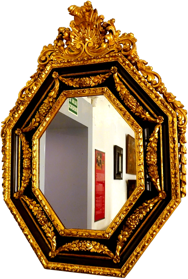 Mirror spain late 17th century ad gilt and ebonised wood museo nacional de artes
