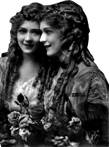 Mary pickford 1893 half length facing left with mirror image facing slightly left