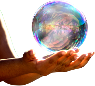 Hands soap bubble