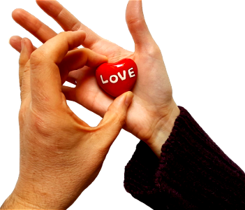 Hands heart love