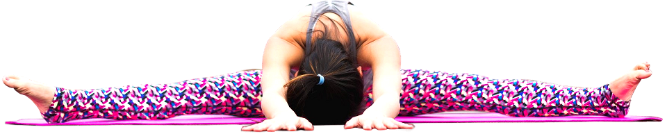 Yoga wide legged forward fold