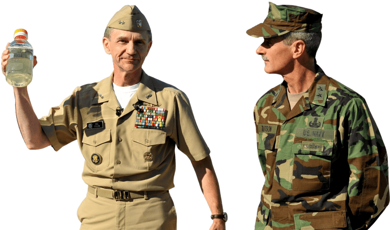 Us navy rear adm michael p tillotson and rear adm philip h cu