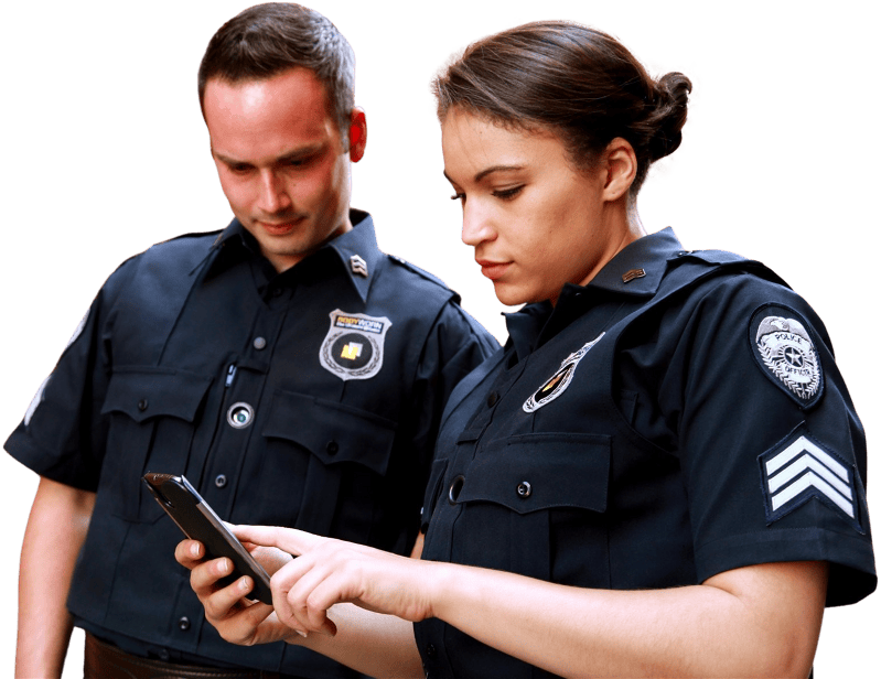 Police officer smartphone