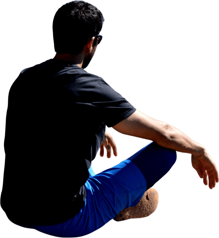 Meditate cross legged yoga