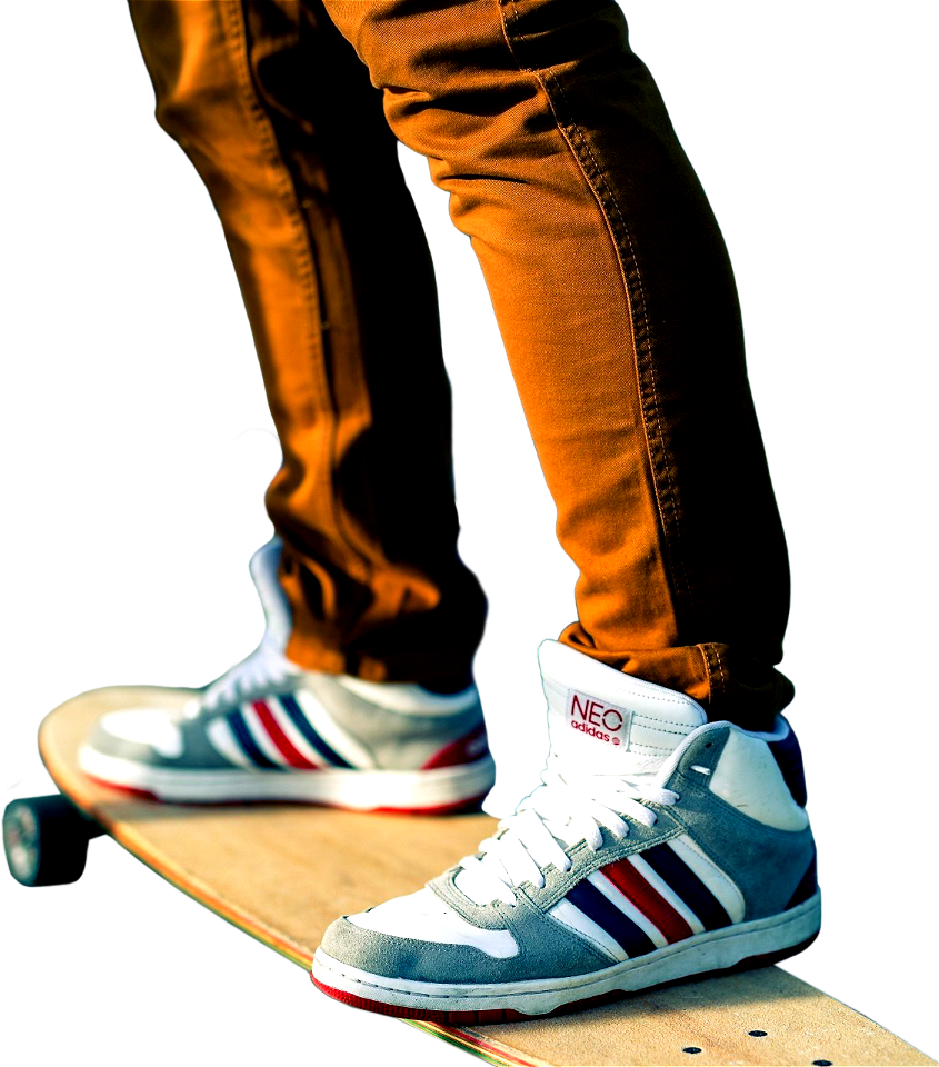 Legs feet skateboard