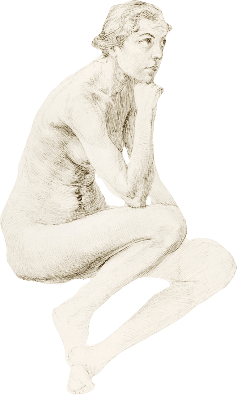 Vintage Erotic Nude Art Of A Naked Woman Untitled Seated Female Nude 1897 By Kar