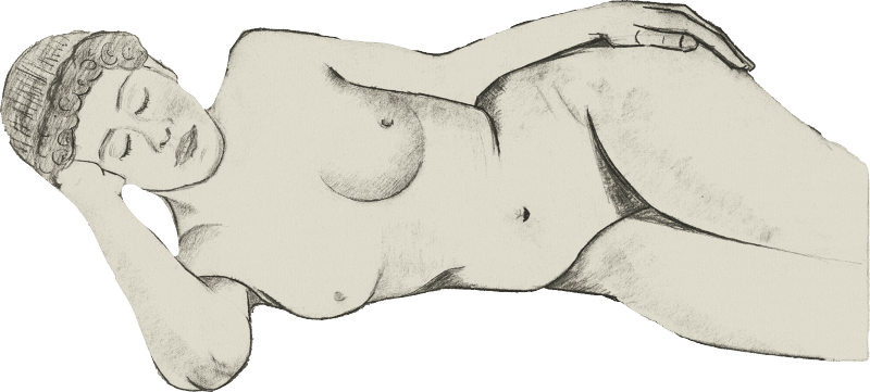Vintage Erotic Nude Art Of A Naked Woman Reclining Female Nude 1878 1944 By Samu