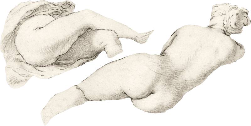 Studies Of A Reclining Female Nude 1645 1651 By Abraham Bloemaert Original From 